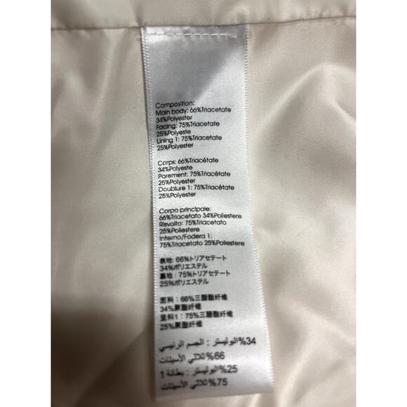 3.1 PHILIP LIM $850 Ivory Heavy Cady Wrap V-Neck Belted Blazer Jacket Size 2 - Picture 7 of 7